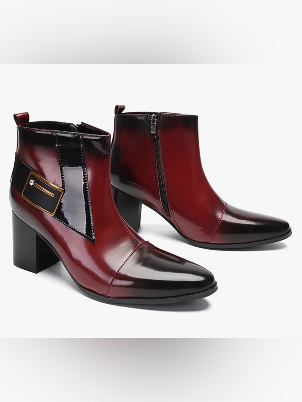 NWOT - Aomi Shoes Men's Western Dress Chelsea Boots - Size US 8 / EU 41